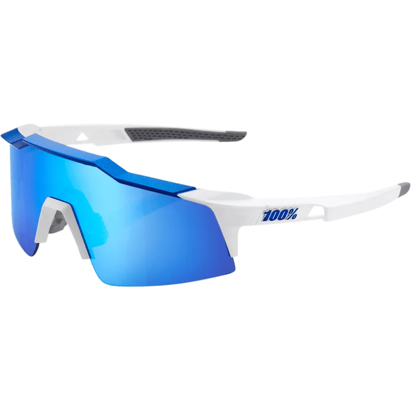 100% SPEEDCRAFT SL MATTE WHITE / W/ HIPER ICEBRG BLUE