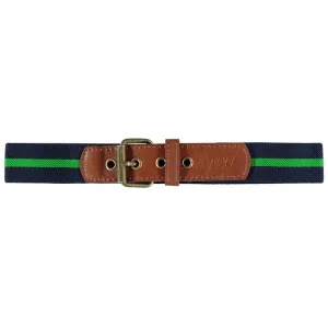 10825 Kids Stretchy Adjustable Belt, Navy Blue & Kelly Green