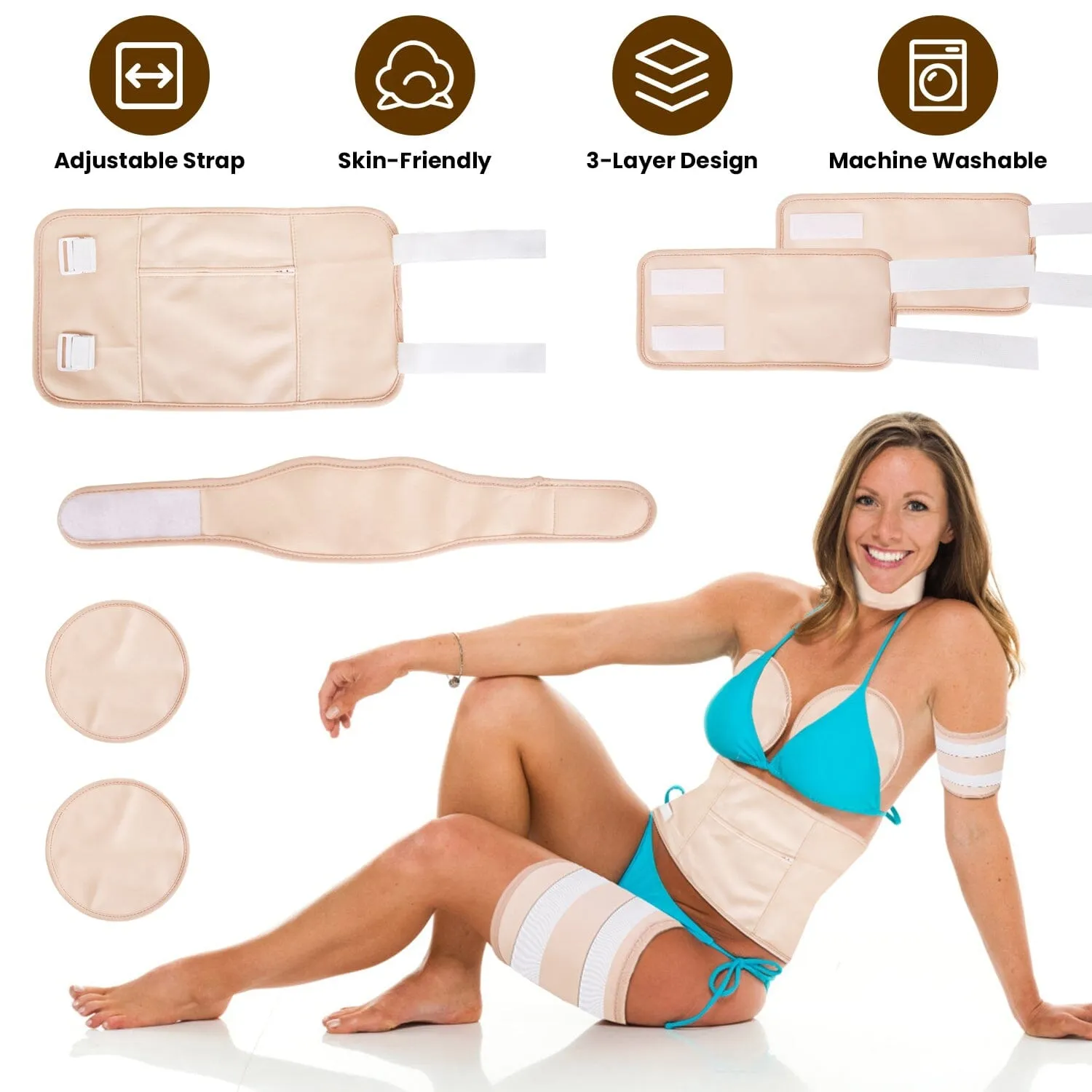 6-Pack: Castor Oil Wrap Set