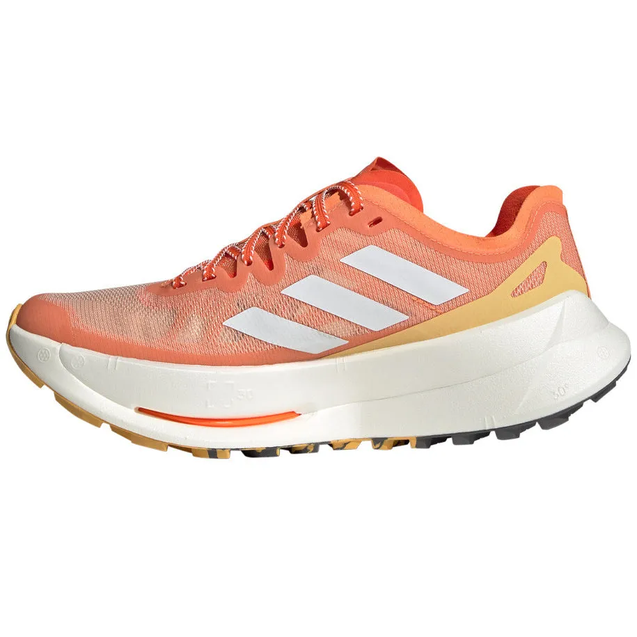 adidas Women's Terrex Agravic Speed Ultra Trail Running Shoes Amber Tint / Crystal White / Semi Spark