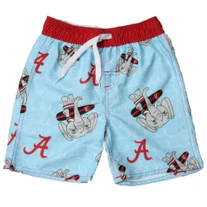 Alabama Crimson Tide Youth Boys Caricature Swim Trunks
