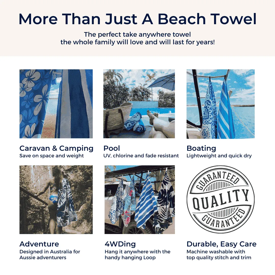 Aloha Large Beach Towel & Pouch