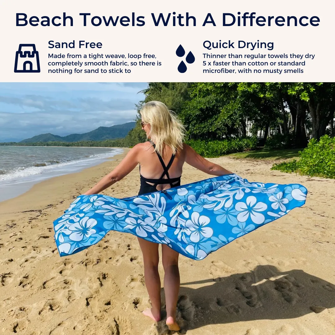 Aloha Large Beach Towel & Pouch