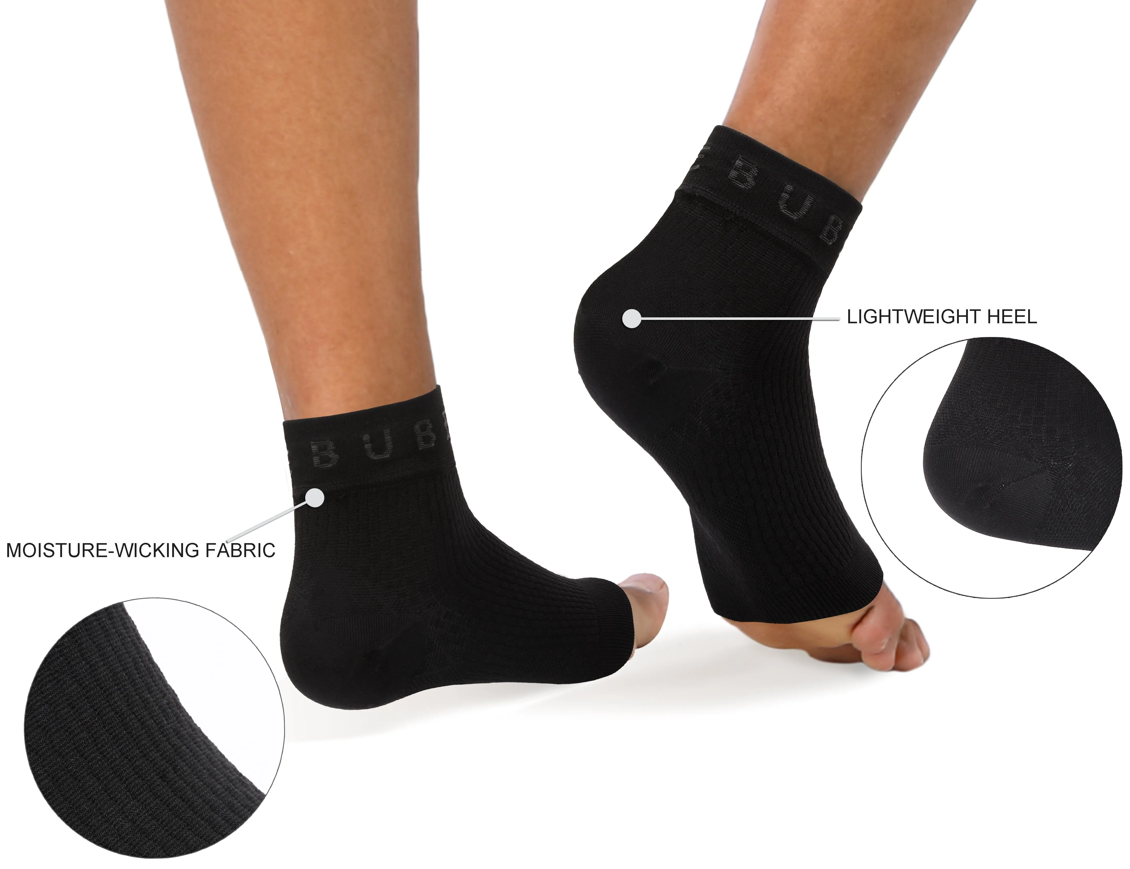 BUBBLELIME 80N/20S Compression Arch Support Ankle Brace_Running