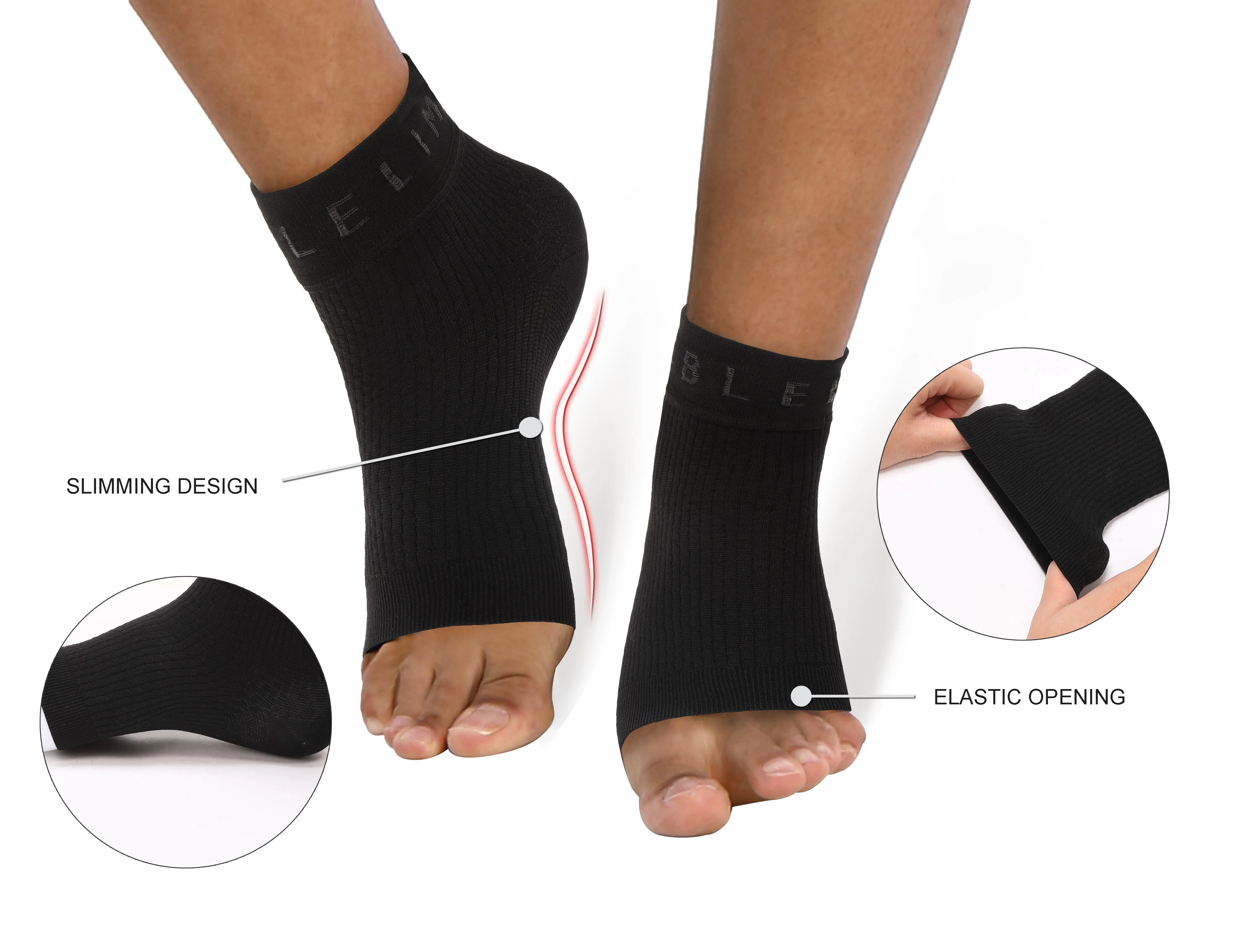 BUBBLELIME 80N/20S Compression Arch Support Ankle Brace_Running
