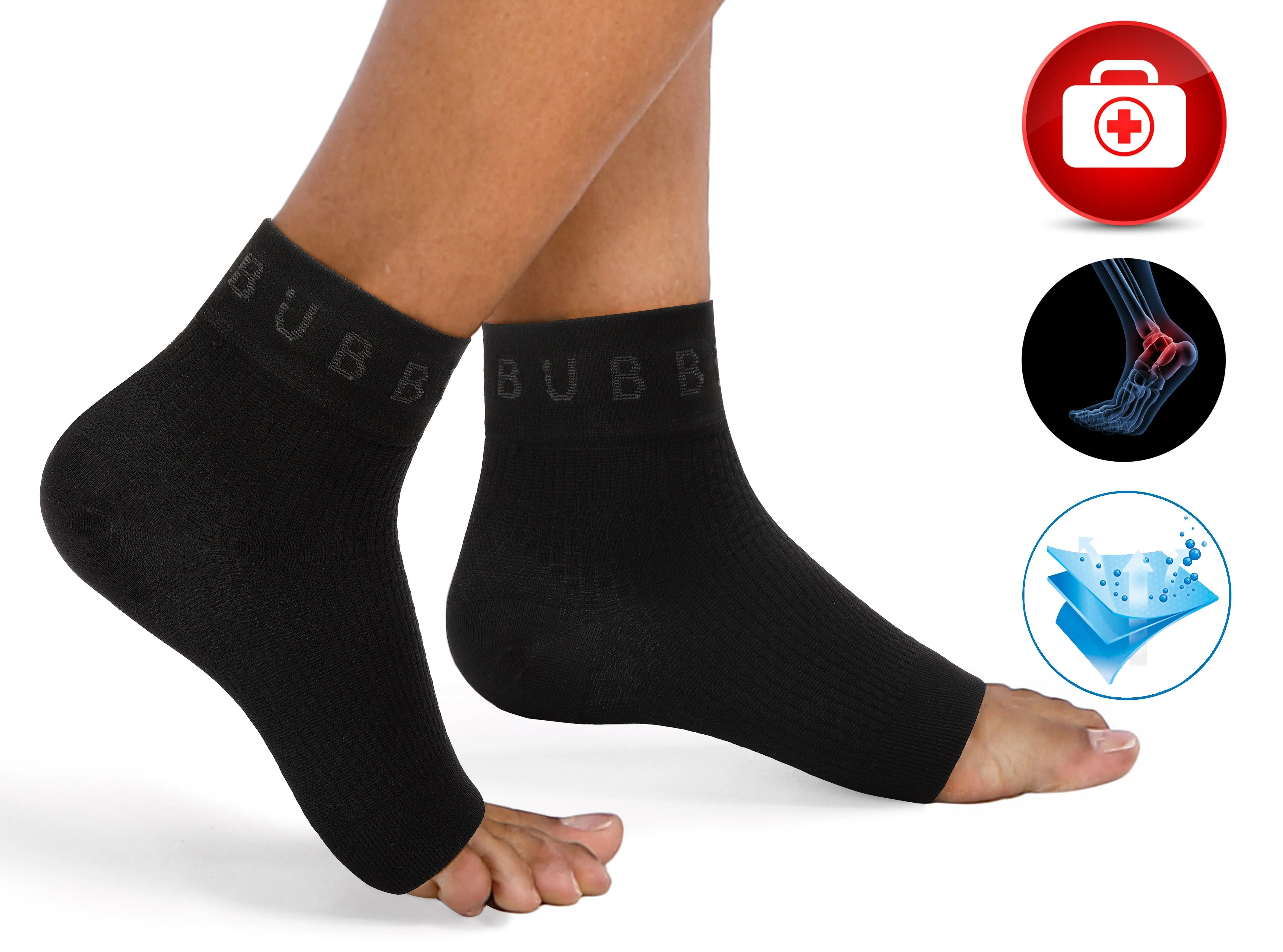 BUBBLELIME 80N/20S Compression Arch Support Ankle Brace_Running