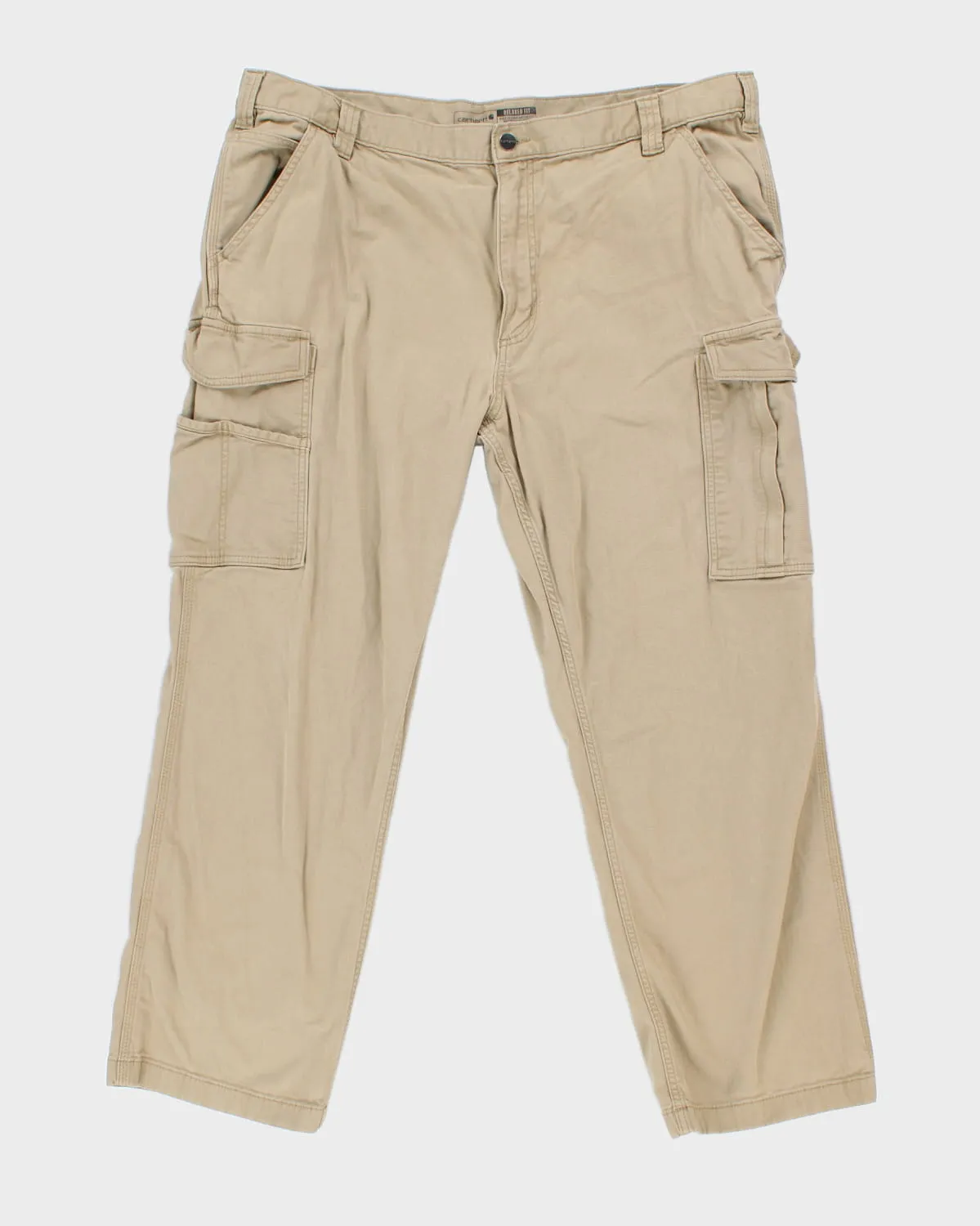 Carhart Beige Rugged Flex Relaxed Fit Cargo Trousers - W42 L30