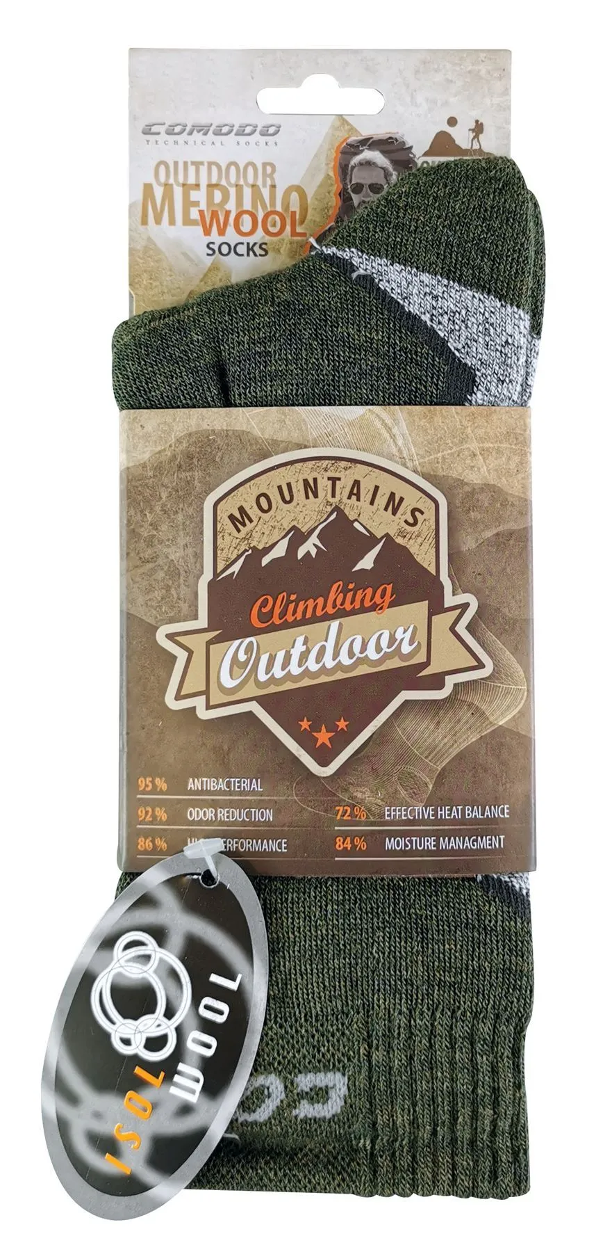 COMODO - Trekking Extreme Socks (3-5.5 / Khaki Green)