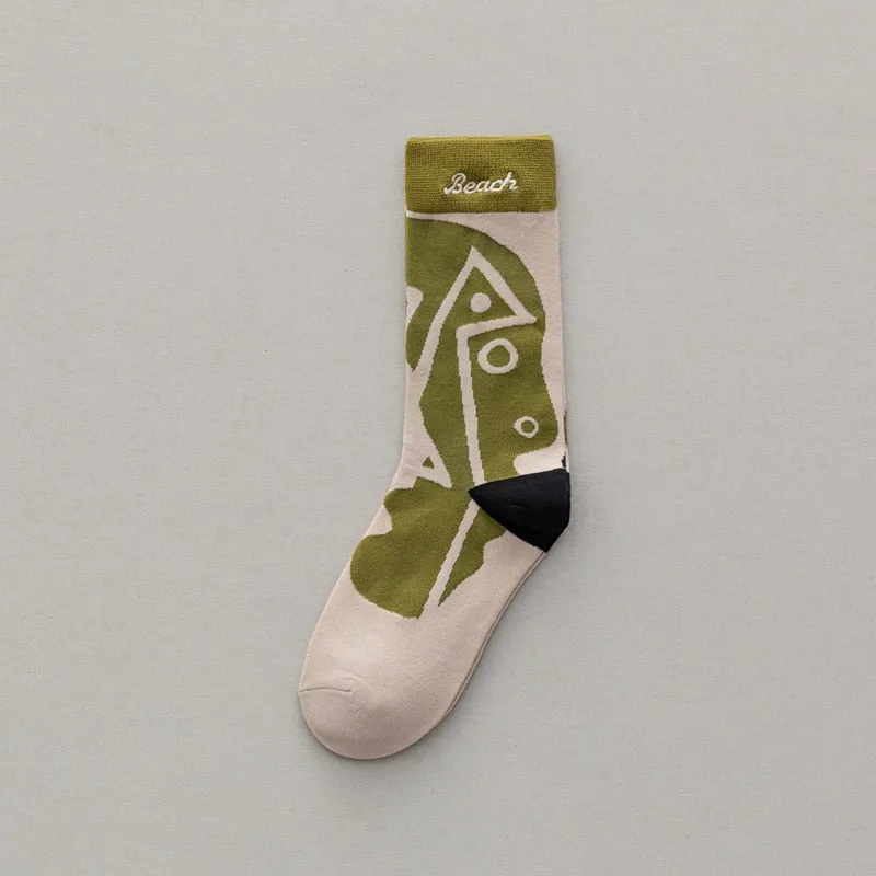 Cool Korean Printed Socks