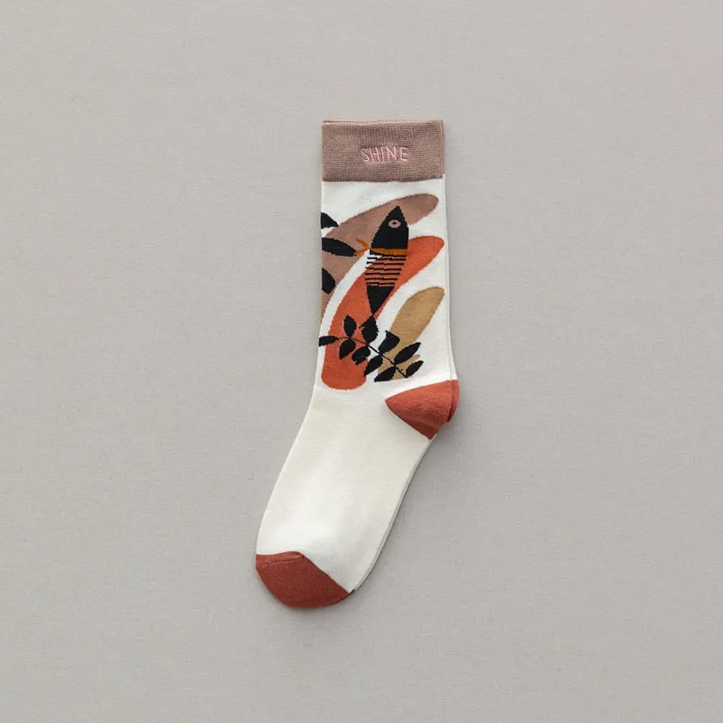 Cool Korean Printed Socks