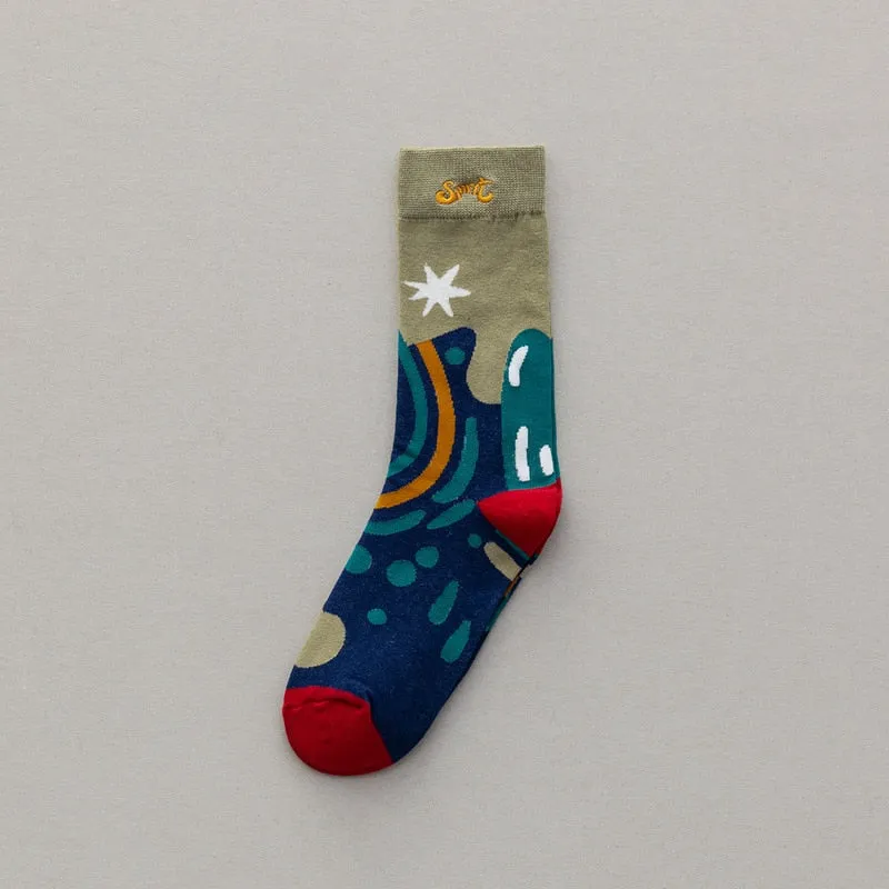 Cool Korean Printed Socks