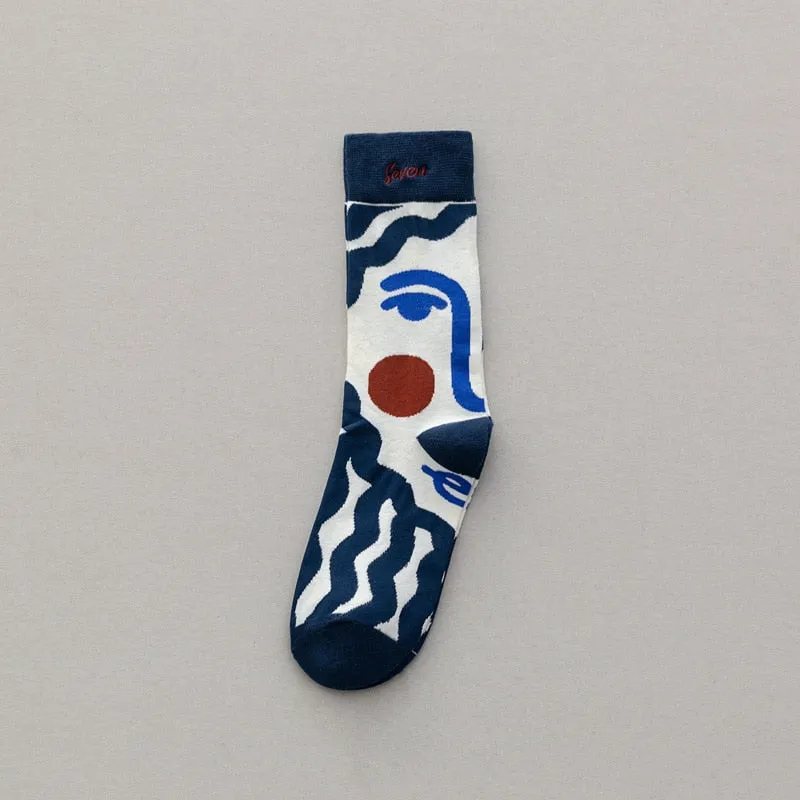 Cool Korean Printed Socks