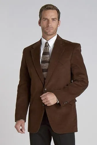 Cripple Creek Mens Lubbock Corduroy Chestnut 100% Cotton Sport Coat
