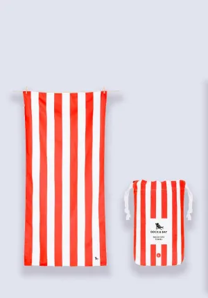 Dock & Bay Cabana Beach Towel Waikiki Coral - Large