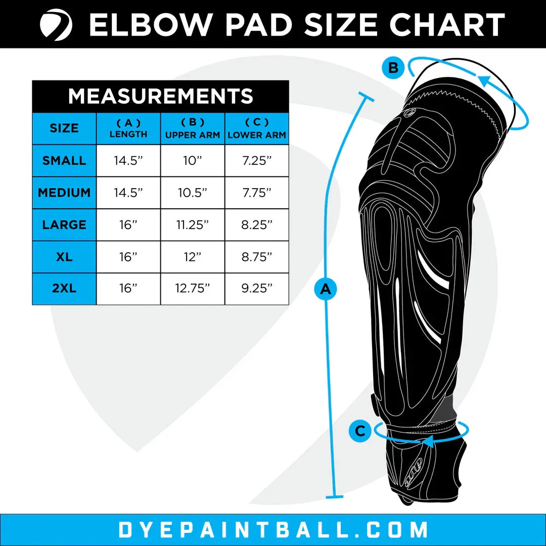 DYE Performance Elbow Pads - Dyecam Black Blue
