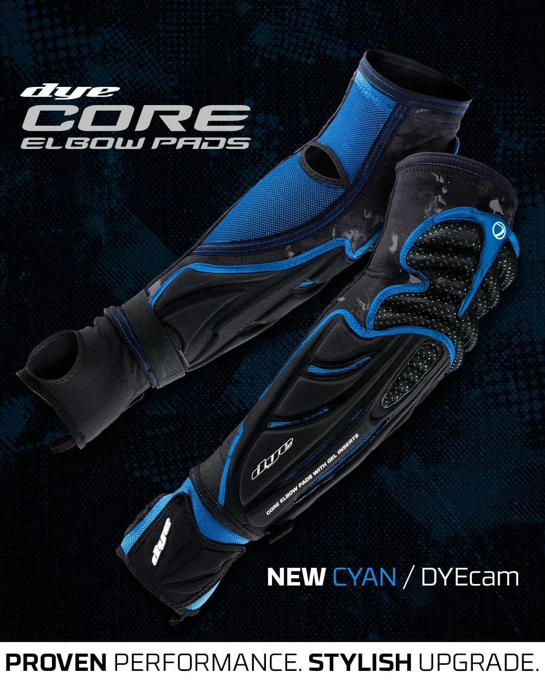 DYE Performance Elbow Pads - Dyecam Black Blue