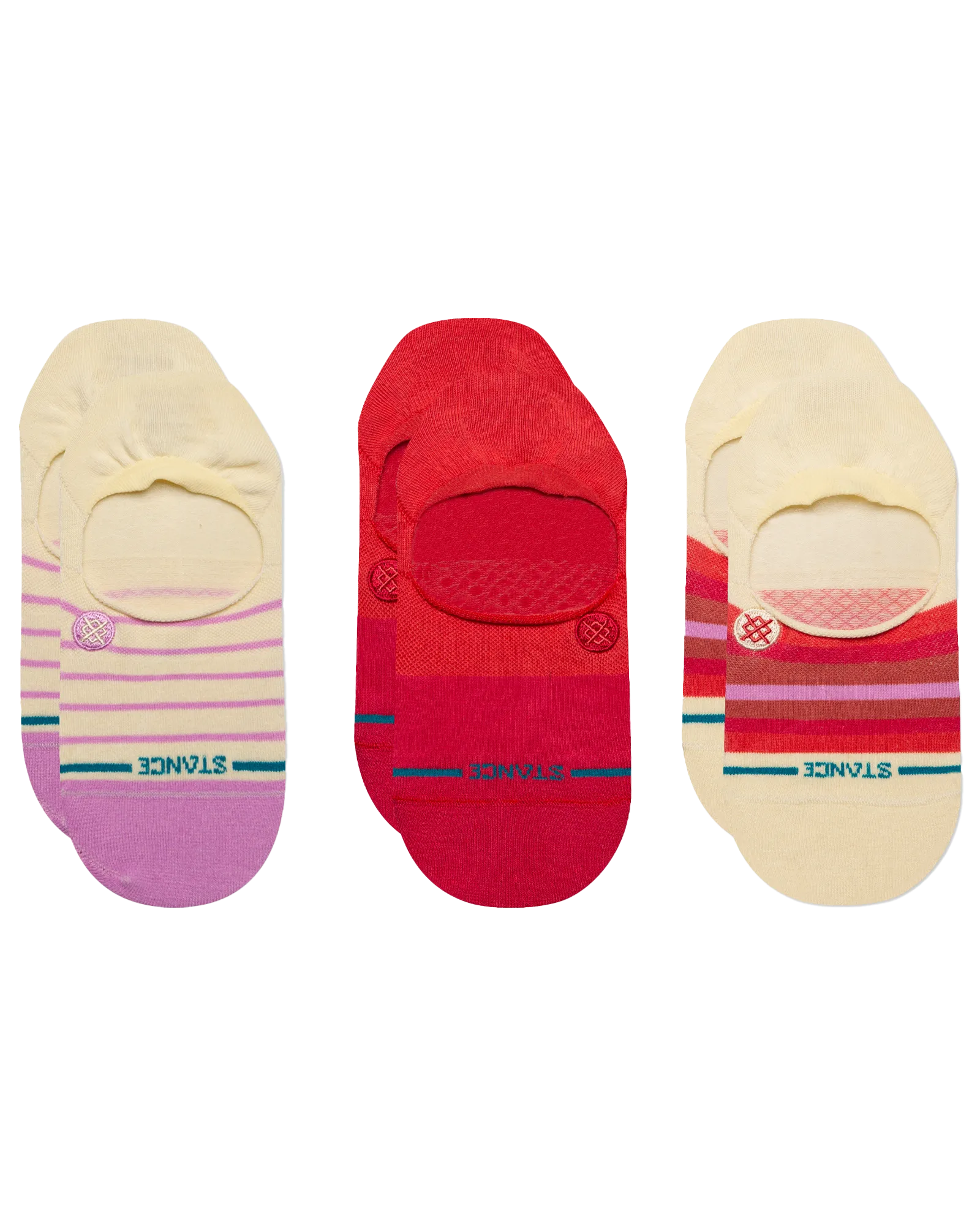 Fullfilled No Show Socks (3 Pack) in Pink