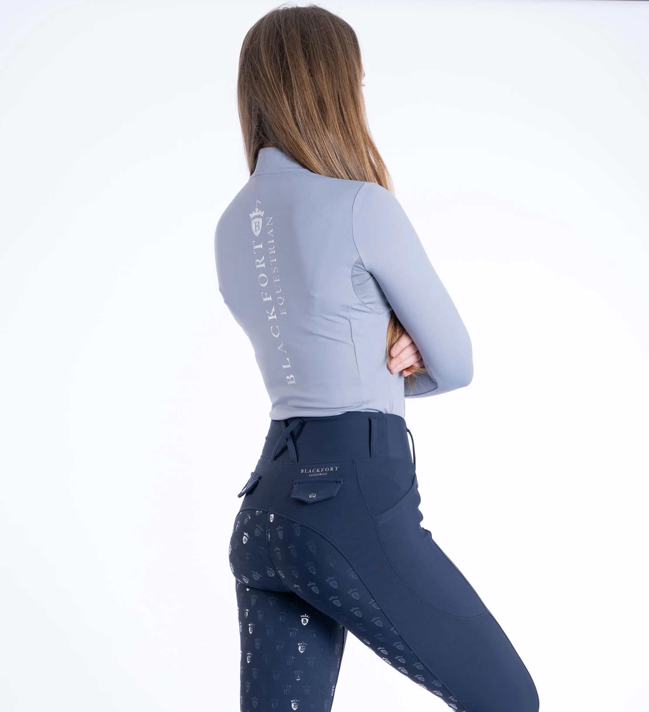 Grey & Silver Cool Mesh Base Layer - Long Sleeve