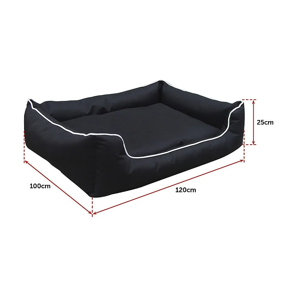 Heavy Duty Waterproof Dog Bed, 120x100cm, Removable Cushion
