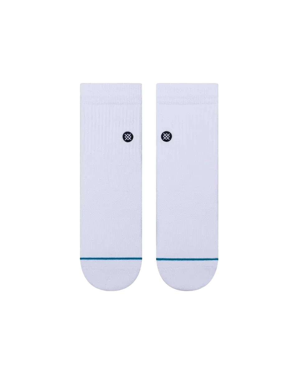 Icon Quarter Socks in White