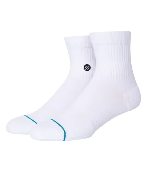 Icon Quarter Socks in White