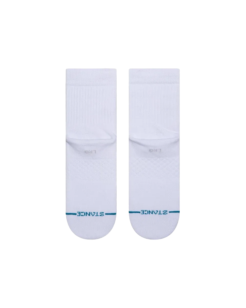 Icon Quarter Socks in White