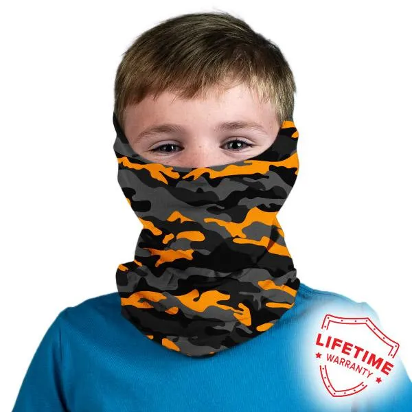 Kids Shields  | Orange & Grey Military Camo PreOrder