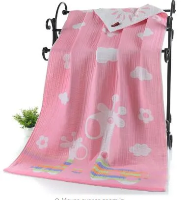 LDAJMW Cotton Gauze Adult Cartoon Bath Beach Textile Large Thick Towel