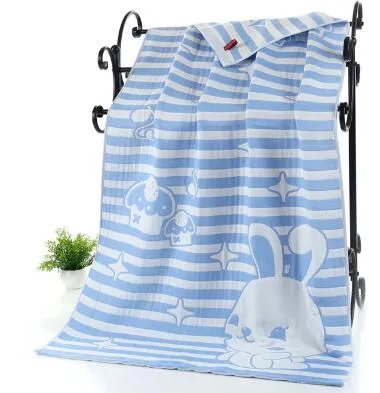 LDAJMW Cotton Gauze Adult Cartoon Bath Beach Textile Large Thick Towel