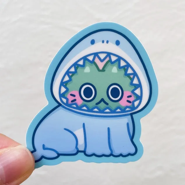Shark Cat Vinyl Sticker
