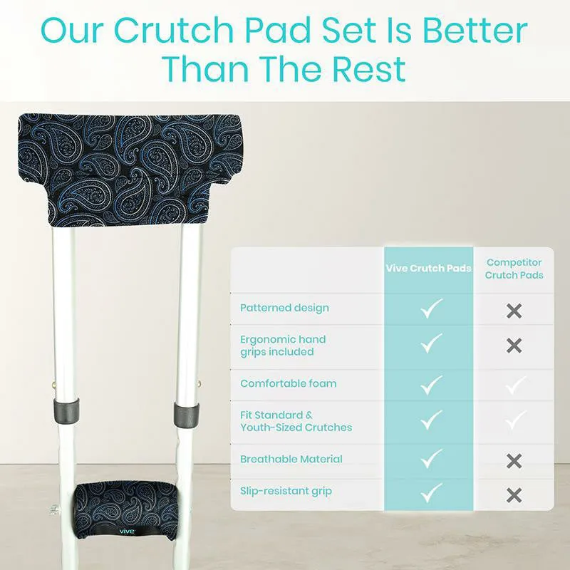 Vive Health Walking Arm Crutch Pads