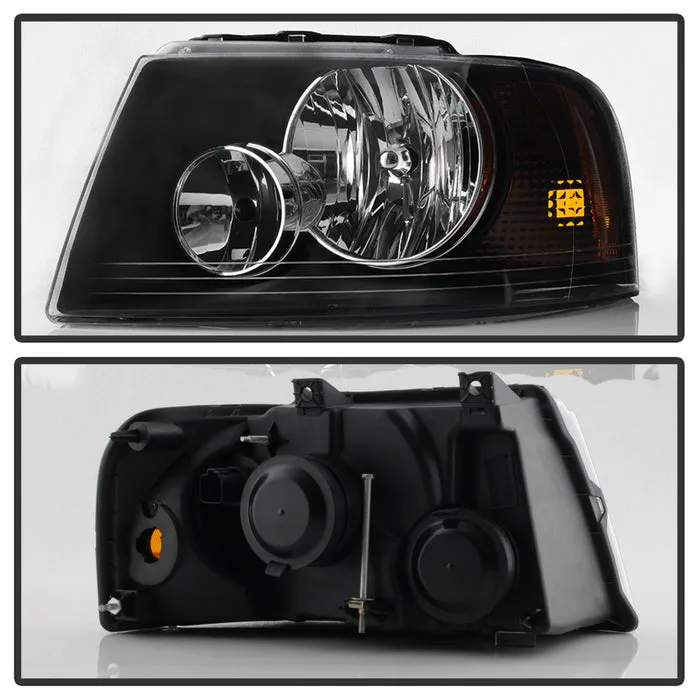 Xtune Headlights Ford Expedition (03-06) [OEM Style] Black w/ Amber Signal Lights